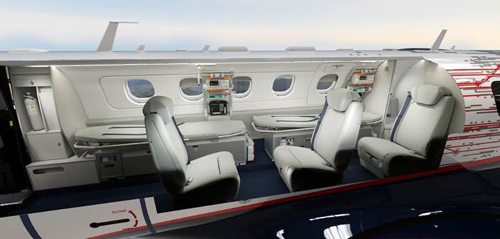 Embraer unveils medevac interior for the Phenom 300 light jet ...