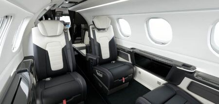 The Duet interior for the Phenom 300E light jet