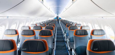 JetBlue's new A220 features Ultraleather Promessa AV