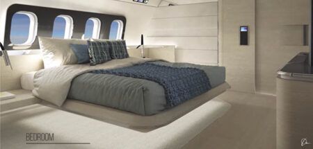 Massari Design’s BBJ 737 concept includes an aft bedroom