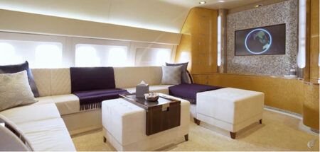 The flagship of Comlux’s VIP charter fleet, a BBJ 767 named SkyLady