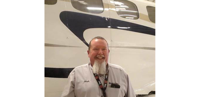 Scott Debrie, senior team lead for interiors for West Star Aviation's facility in Grand Junction, Colorado