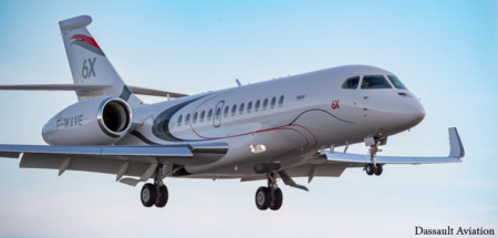 A third Falcon 6X recently took flight