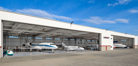 Clay Lacy’s maintenance facility at Waterbury-Oxford Airport