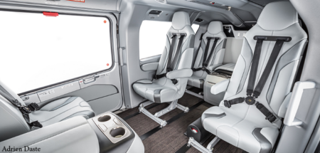 The ACH145 helicopter with vegan interior. Image: Adrien Daste