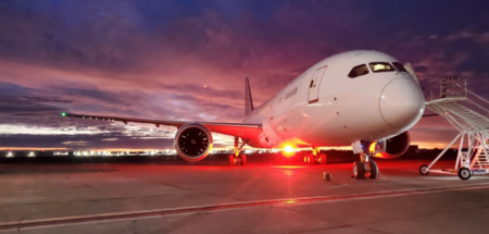 The Boeing 787 was completed at Greenpoint’s hangar in Moses Lake, Washington