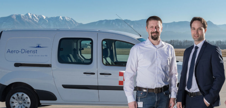 Left to right: Christian Weigl, manager, maintenance line stations Austria; and André Ebach, head of maintenance at Aero-Dienst