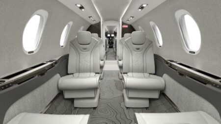 The Cessna Citation Ascend interior