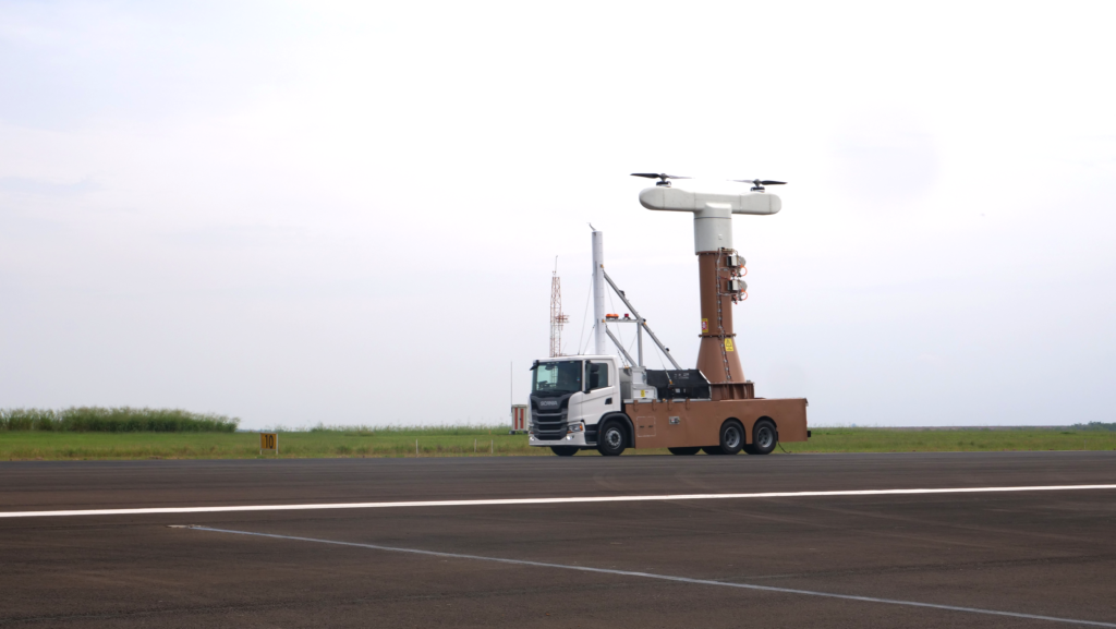 Eve Air Mobility testing on a truck-mounted platform