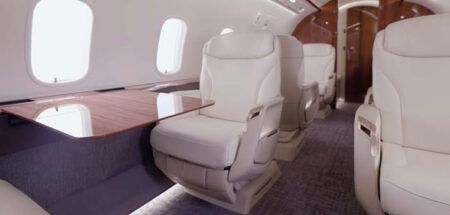 The Bombardier Challenger 3500 cabin