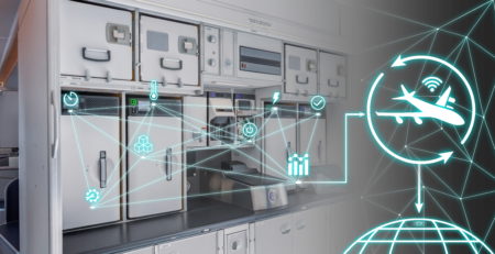 An aircraft galley that could integrate Collins Aerospace's wireless connectivity solution