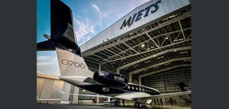 Aircraft entering a hangar