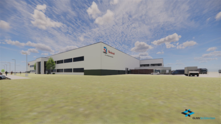 Render of Textron Aviation's parts distribution centre