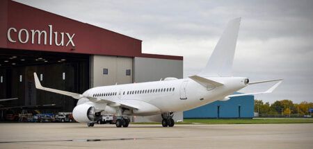 Aircraft entering a hangar