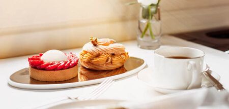 Pastries and tea