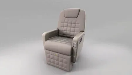 A Gulfstream business jet seat