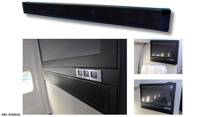 pictures of Soundbar installed on business aircraft