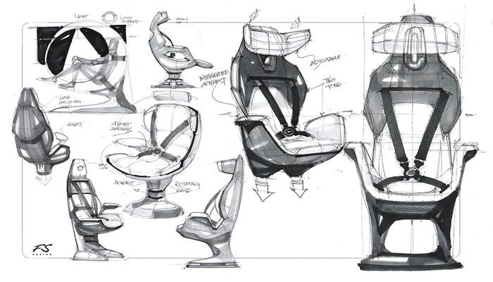 Seat development sketches