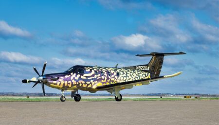 Pilatus PC-12 with fish-inspired livery