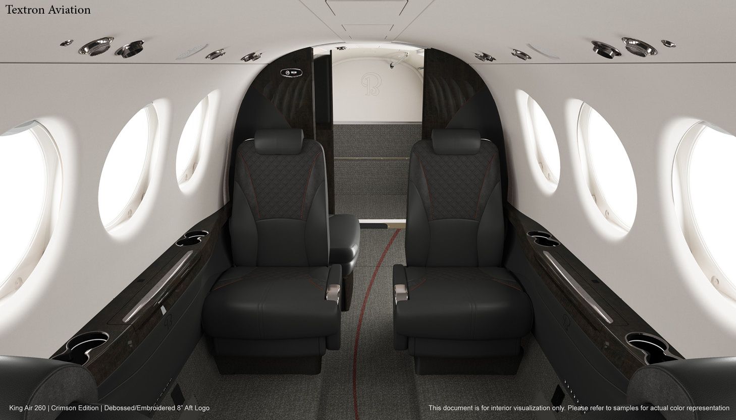 Visualisation of Beechcraft King Air Crimson Edition interior