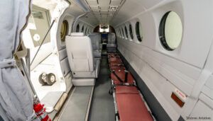 Medevac-equipped Beechcraft King Air 360CHW interior