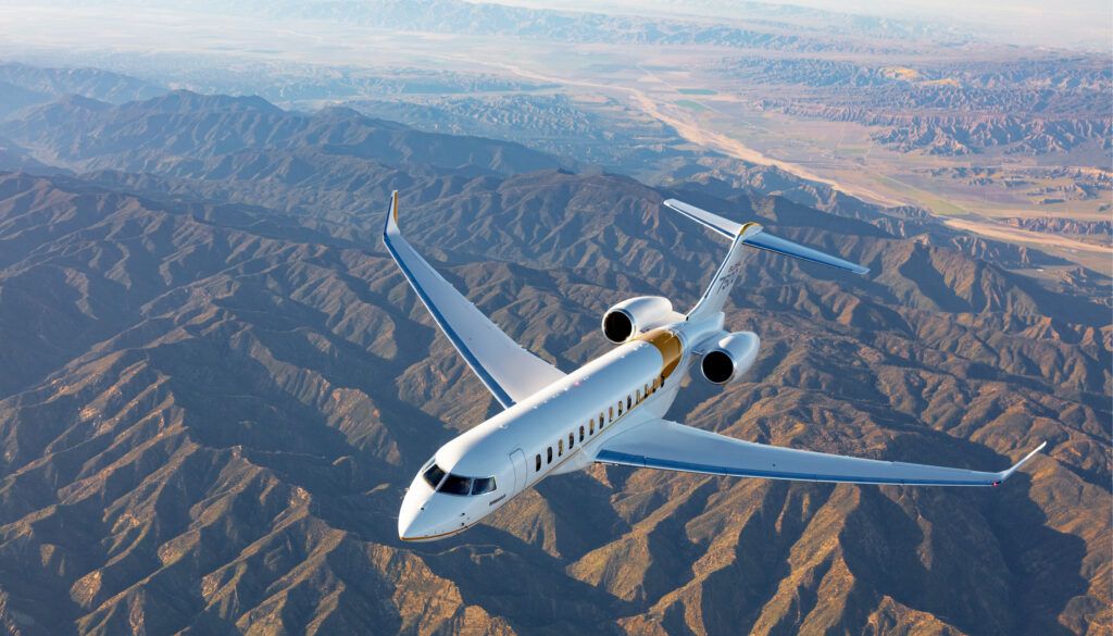 Bombardier Global 7500 in flight