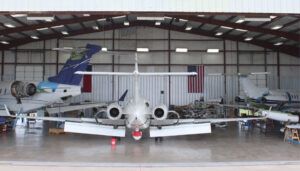 aircraft in hangar