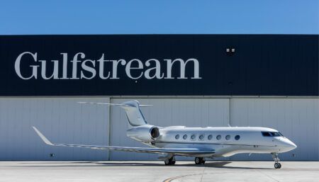 G650 in front of Gulfstream facility