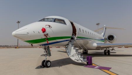 Bombardier Global Express exterior with airstair open