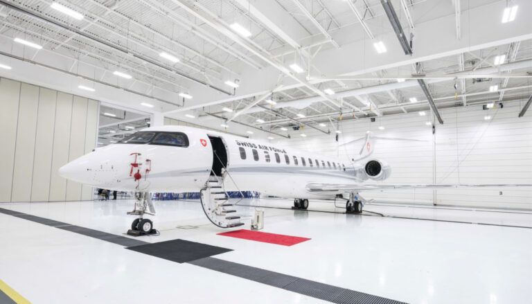 aircraft in hangar