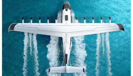 Bird's eye view of PHA-ZE 100 on water