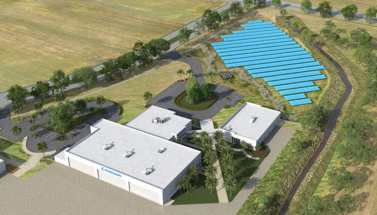 overhead view of planned on-site solar installation