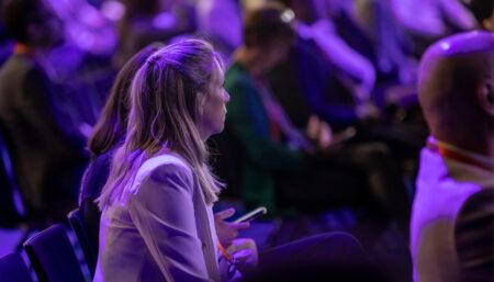 audience member at conference