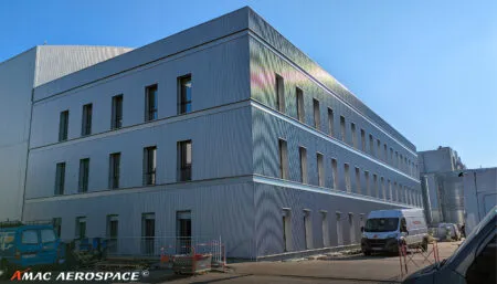 Exterior of three-storey, modern building