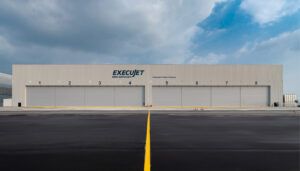 exterior view of aircraft hangar