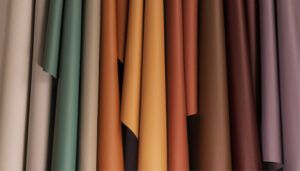 draped fabrics in various colours