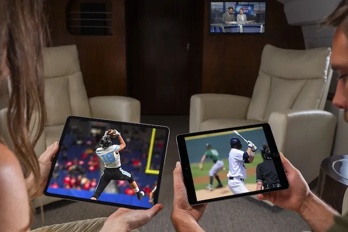 Airmont and DPI Labs bring live TV to a BBJ