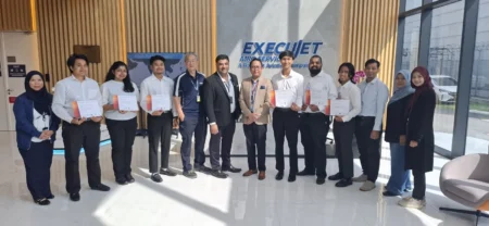 ExecuJet MRO Services Malaysia announces apprenticeship programme success Graduates holding certificates and smiling