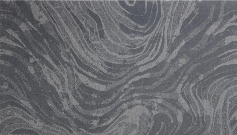 Delos launches 15-design Verge tonal carpet series Grey and silver wavy tonal carpet pattern