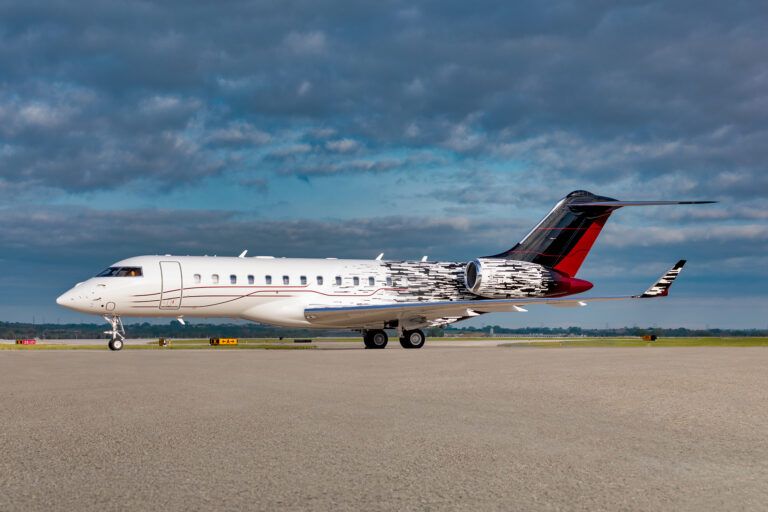 Duncan Aviation completes bold black-and-red Global Express refurbishment