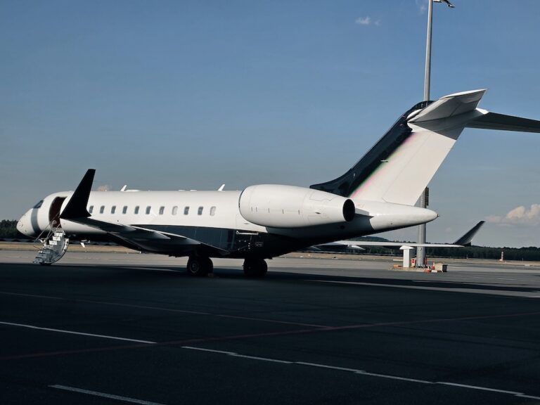 FAI Technik becomes authorised Starlink dealer Global Express XRS business jet on an airport apron
